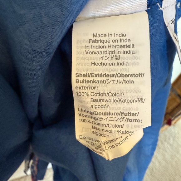 NWOT J. Crew Blue & White Print Midi with Pink Embroidery in XS & Matching Belt - Picture 12 of 12